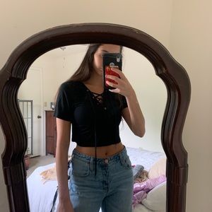 Black crop top